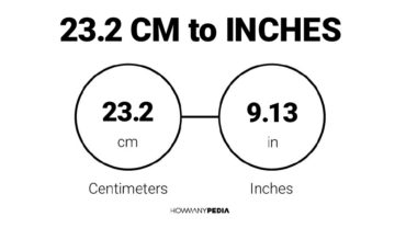 23.2 CM to Inches