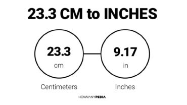 23.3 CM to Inches