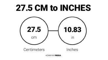 27.5 CM to Inches