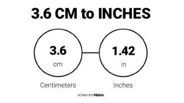 3.6 CM to Inches