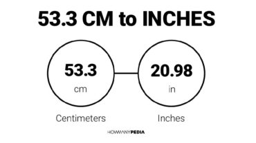 53.3 CM to Inches