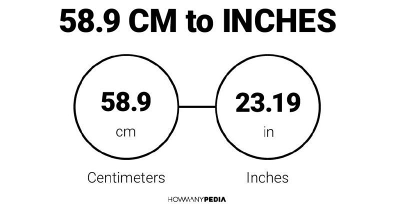 58.9 CM to Inches