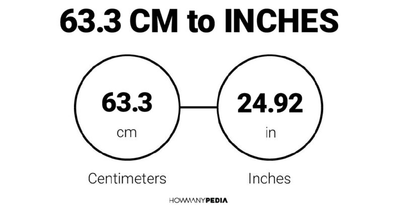 63.3 CM to Inches
