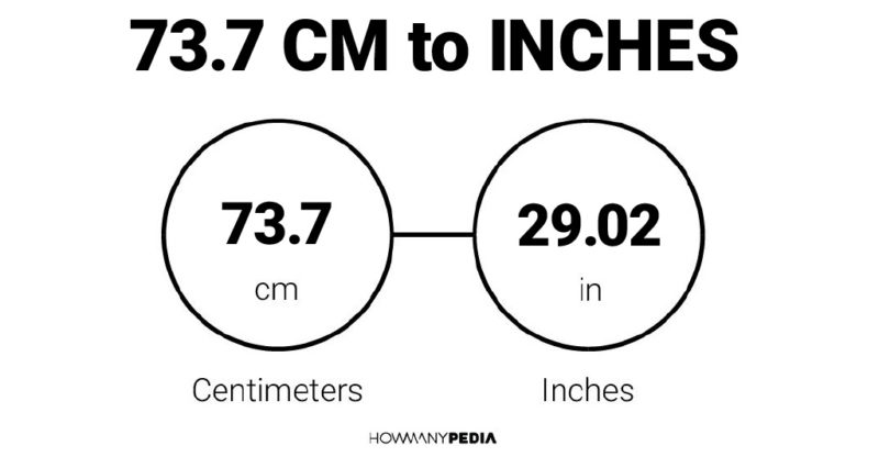 73.7 CM to Inches