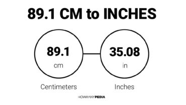 89.1 CM to Inches