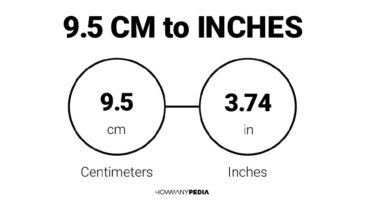 9.5 CM to Inches