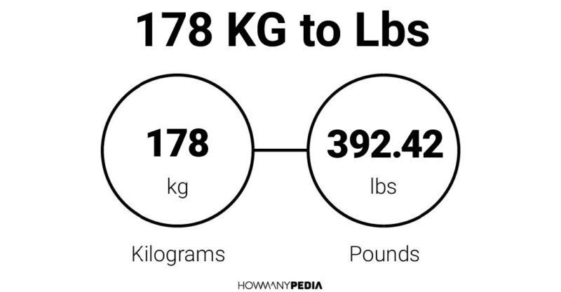 178 KG to Lbs