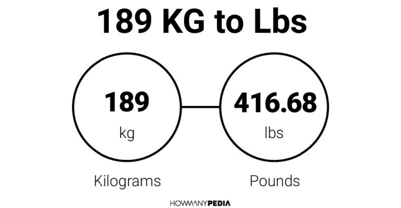 189 pounds in on sale kg