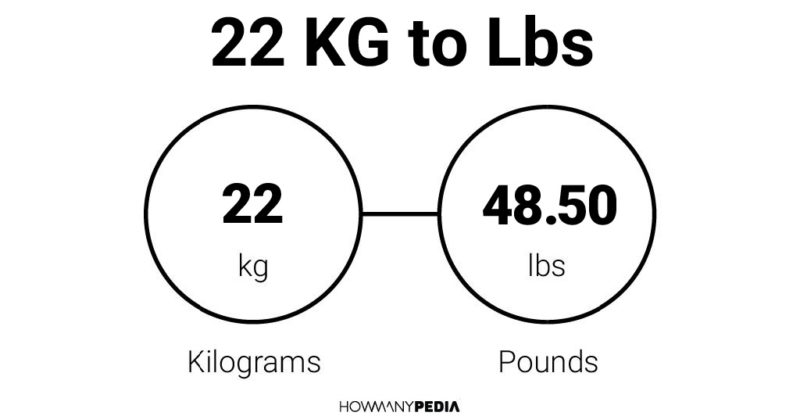 how many lbs is 22 kg