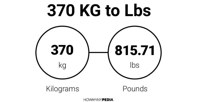 370 KG to Lbs