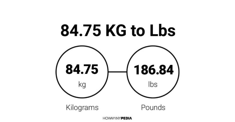 84.75 KG to Lbs