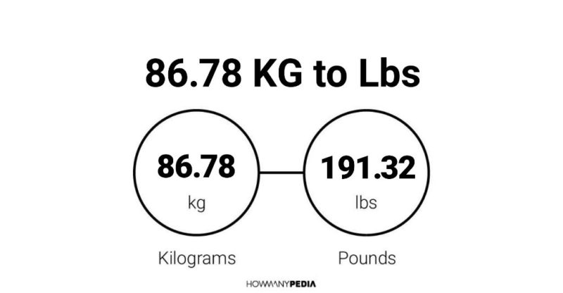 86.78 KG to Lbs