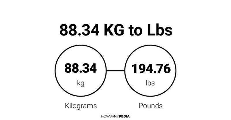 88.34 KG to Lbs