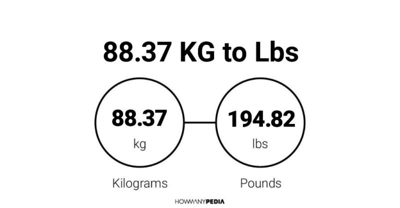 88.37 KG to Lbs