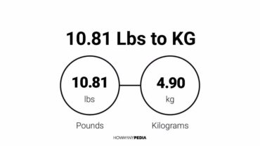 10.81 Lbs to KG