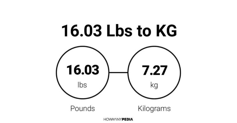 16.03 Lbs to KG