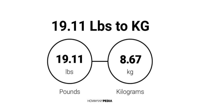 19.11 Lbs to KG