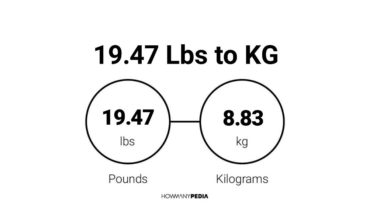 19.47 Lbs to KG