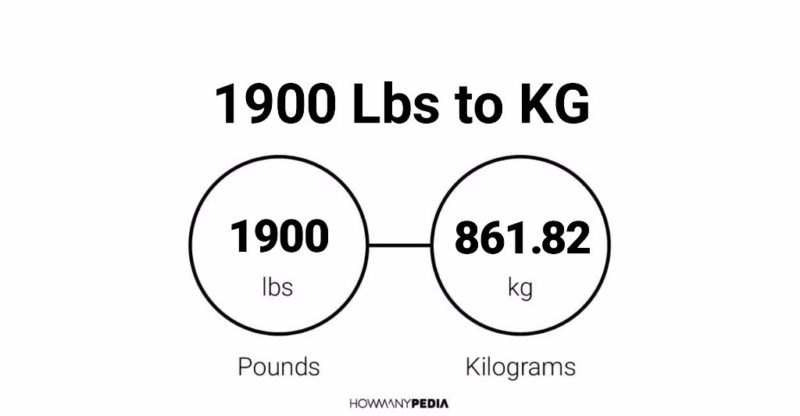 1900 Lbs to KG