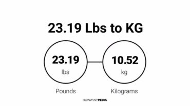 23.19 Lbs to KG