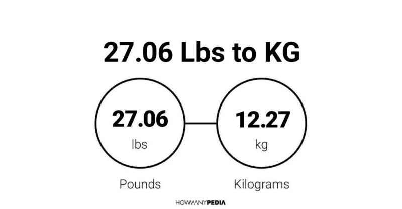 27.06 Lbs to KG