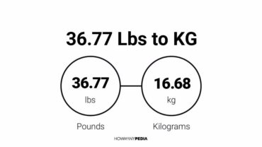 36.77 Lbs to KG