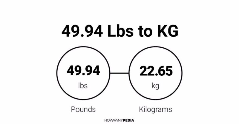 49.94 Lbs to KG