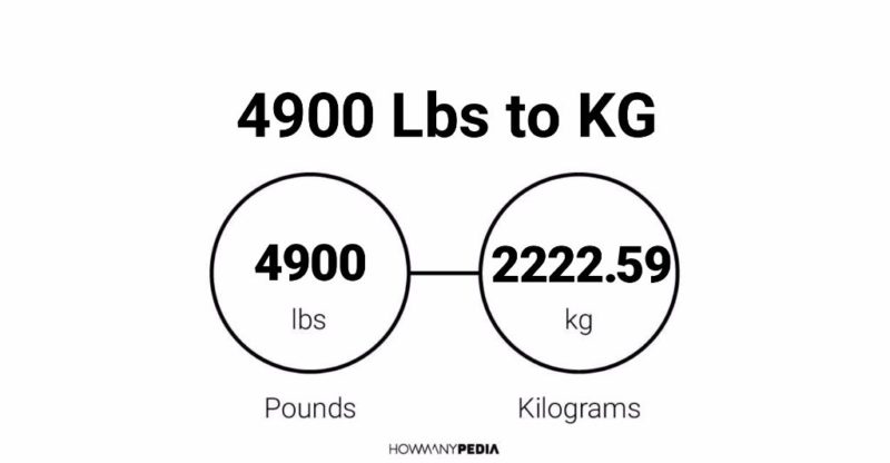 4900 Lbs to KG