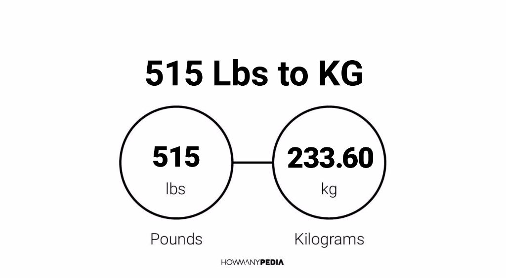 515 pounds in on sale kg