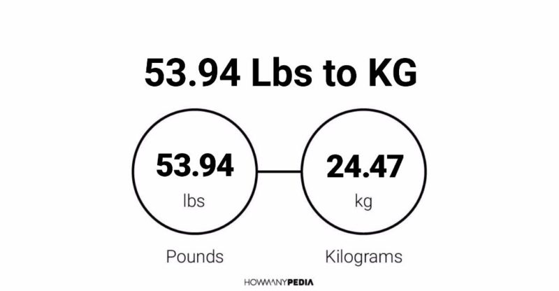 53.94 Lbs to KG