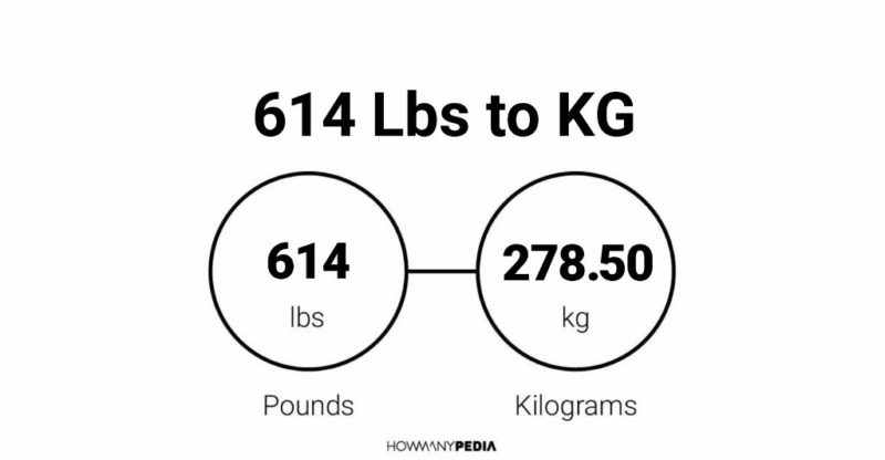 614 Lbs to KG