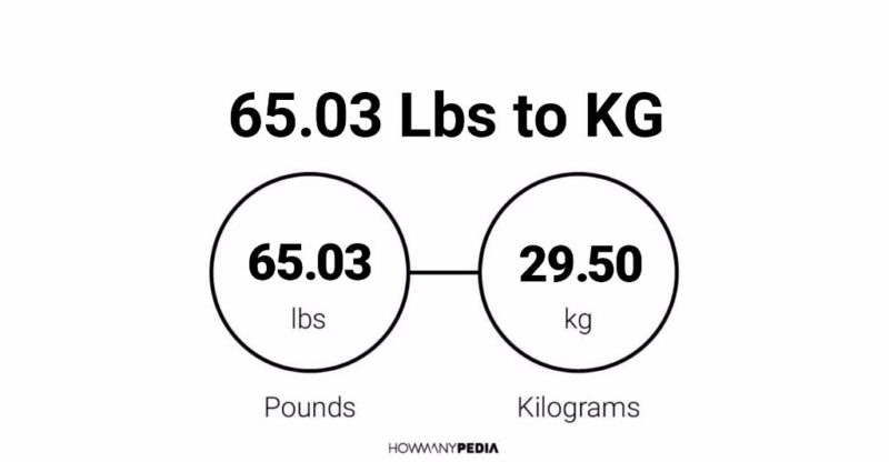 65.03 Lbs to KG