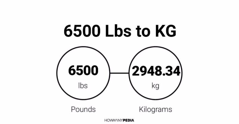 6500 Lbs to KG