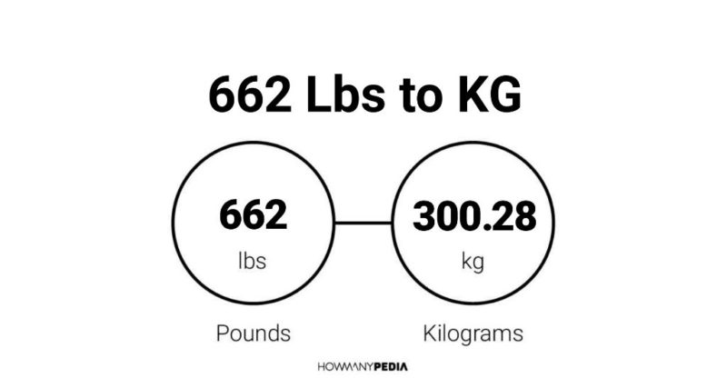 662 Lbs to KG