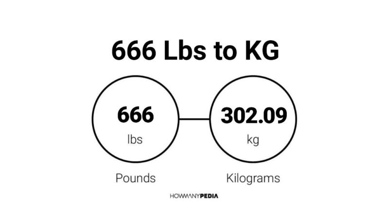666 Lbs to KG