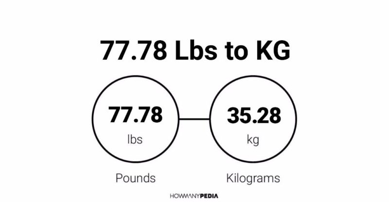 77.78 Lbs to KG