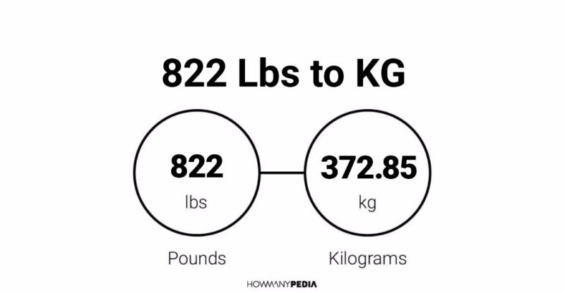 822 Lbs to KG