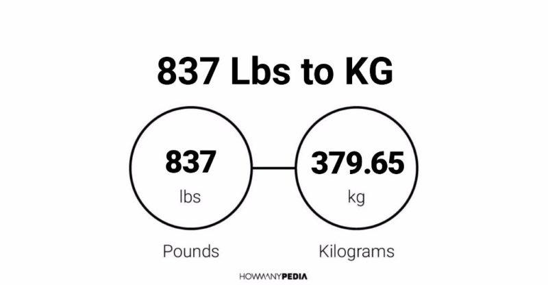 837 Lbs to KG