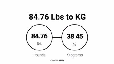 84.76 Lbs to KG