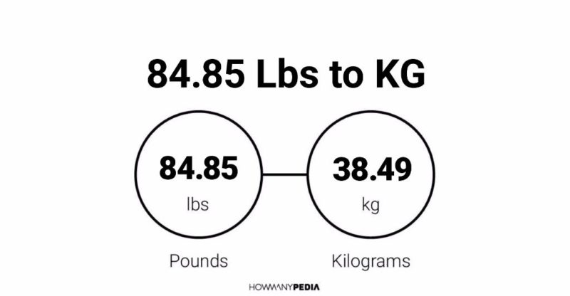 84.85 Lbs to KG