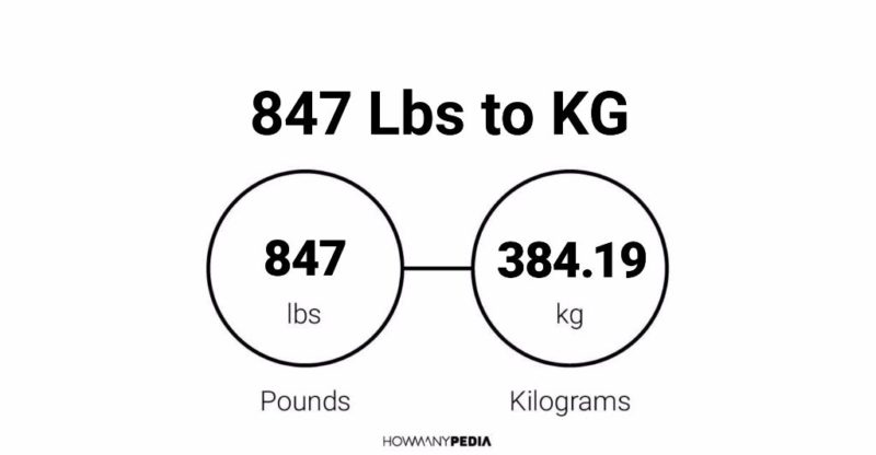 847 Lbs to KG