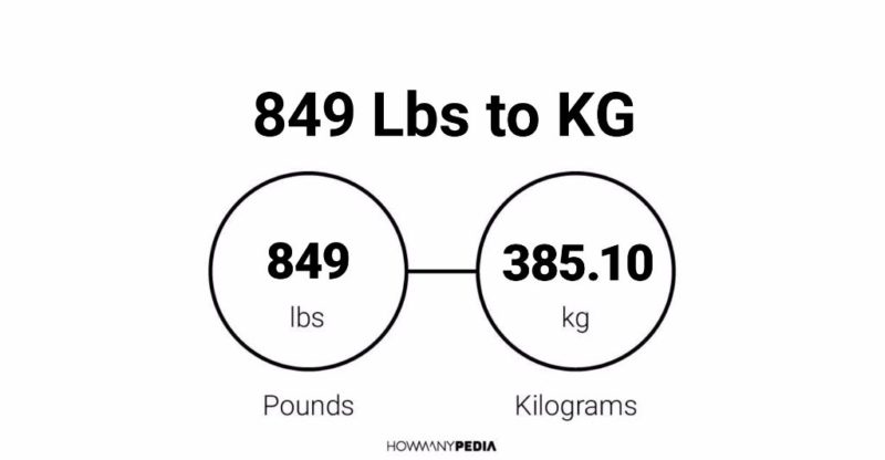 849 Lbs to KG