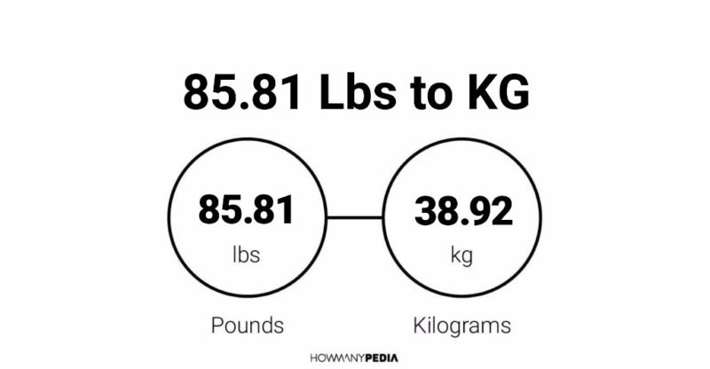 85.81 Lbs to KG