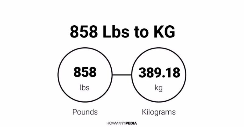 858 Lbs to KG