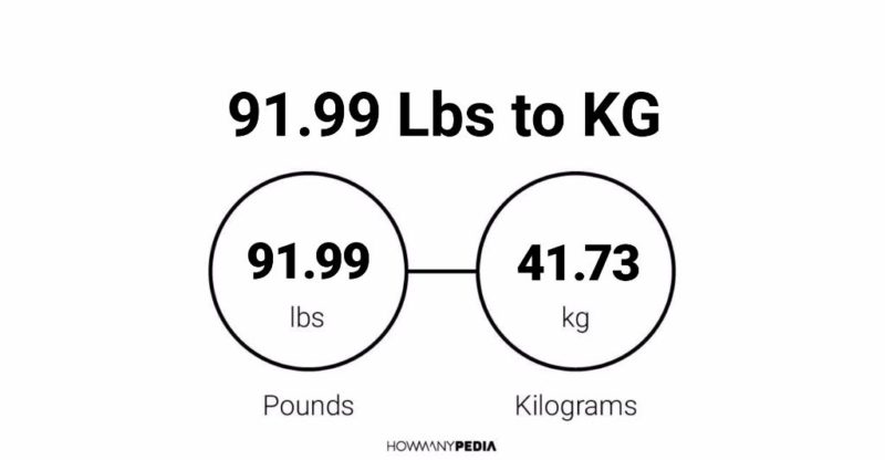 91.99 Lbs to KG