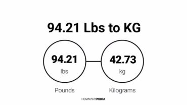 94.21 Lbs to KG