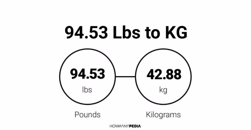 94.53 Lbs to KG