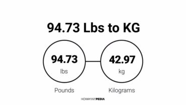 94.73 Lbs to KG