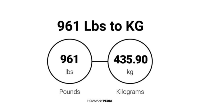 961 Lbs to KG