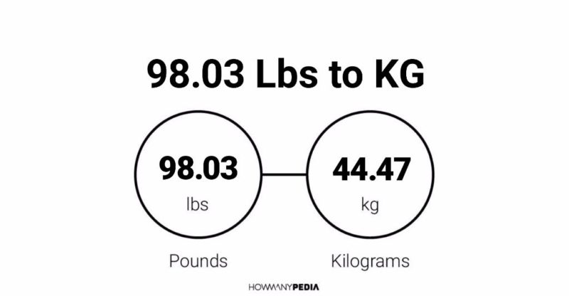 98.03 Lbs to KG